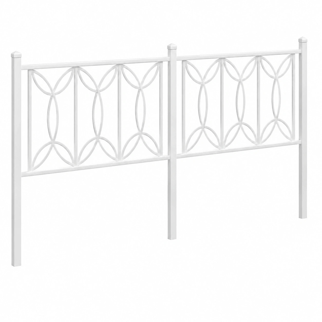 Cabecero de Metal Blanco 150 cm para Cama Doble - Estilo Moderno