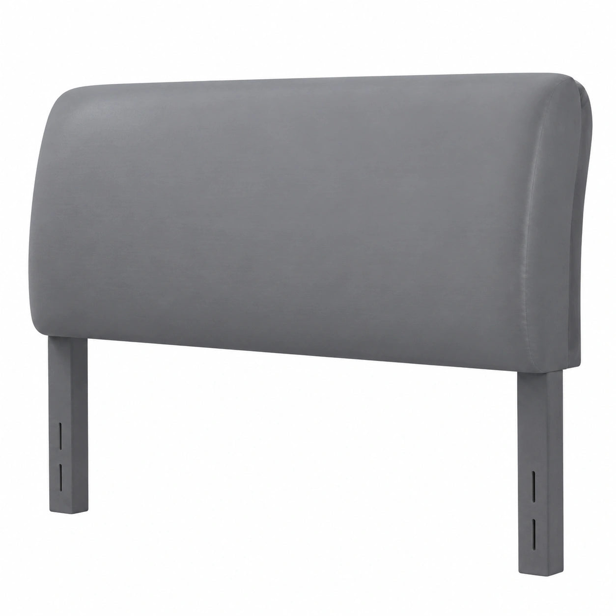 Funda Elástica Impermeable de Cuero PU para Cabecero de Cama, Talla King y Doble, Gris
