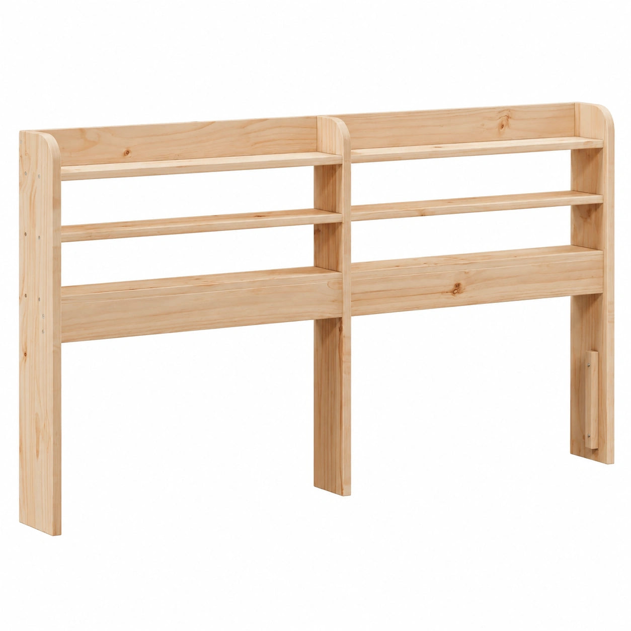 Cabecero de Madera de Pino con Estantes 120 cm