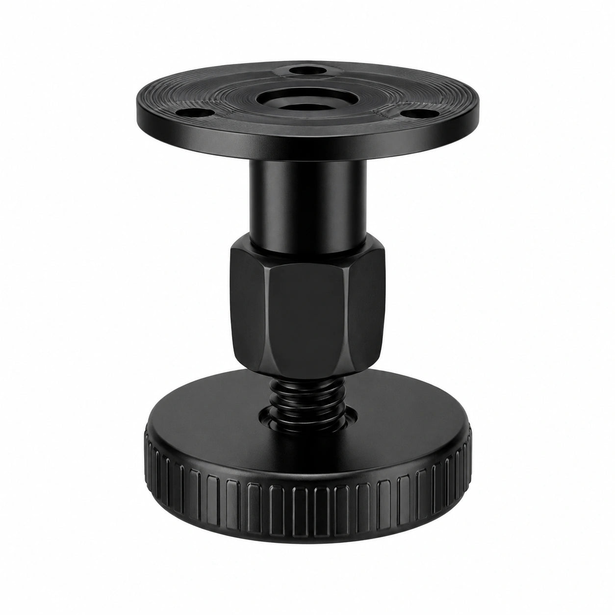 Juego de 4 Soportes Antivibración Ajustables para Cabecero, Telescópicos y Antisacudidas (Negro)