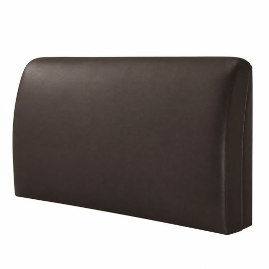 Protector elástico impermeable de cabecero de cama de cuero PU para cama King Double Full (café, 180 cm)