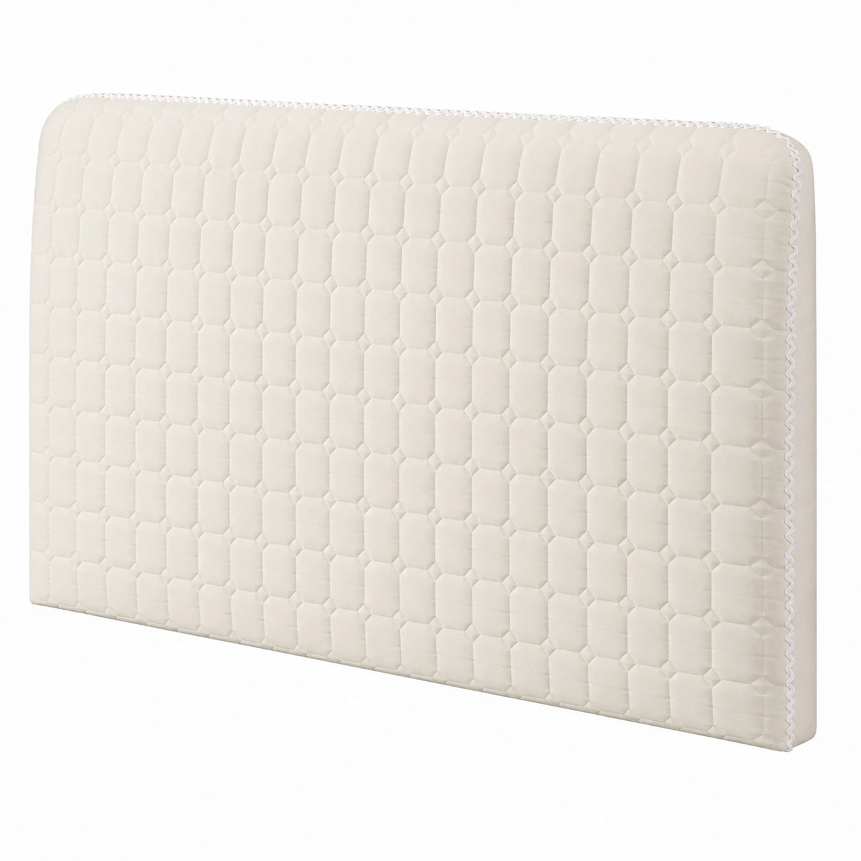 Funda Elástica para Cabecero de Cama Acolchada Antipolvo de Algodón, Beige, 150cm