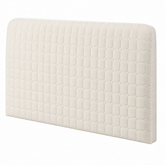 Funda Elástica para Cabecero de Cama Acolchada Antipolvo de Algodón, Beige, 150cm