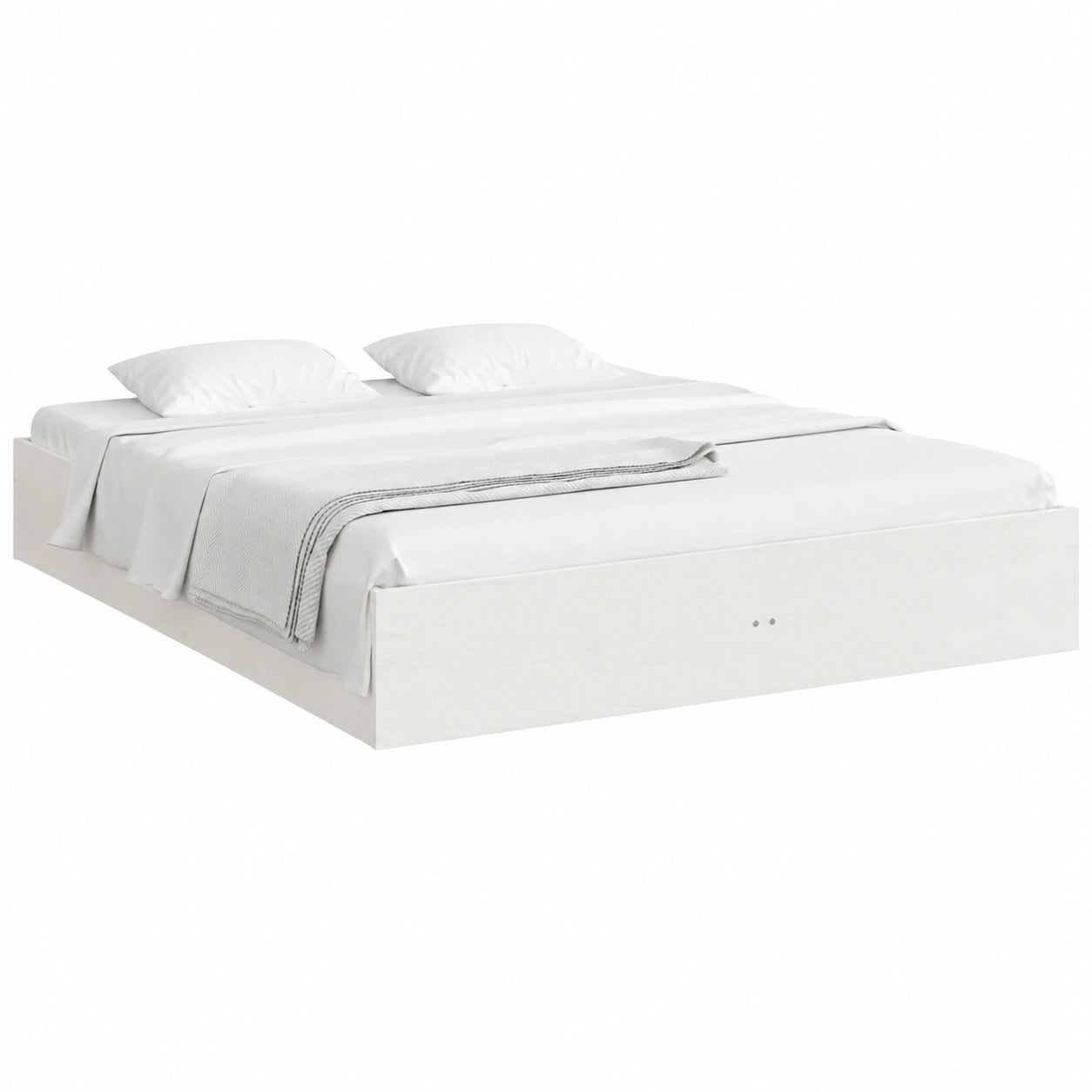 Cubrecama Blanco de Madera Maciza 150x200 cm para Cama King Size
