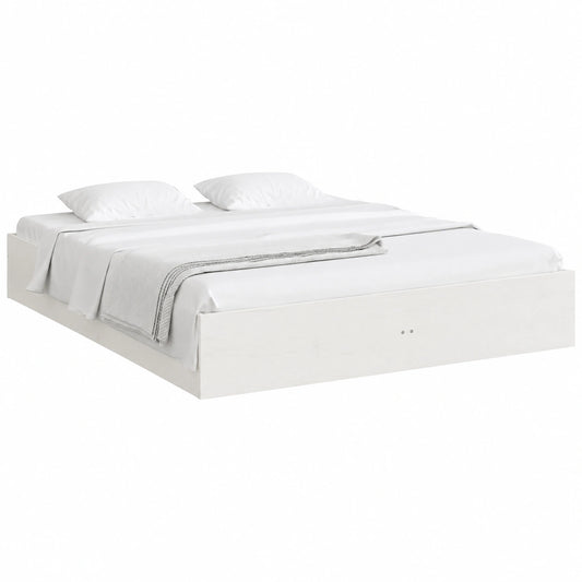 Cubrecama Blanco de Madera Maciza 150x200 cm para Cama King Size