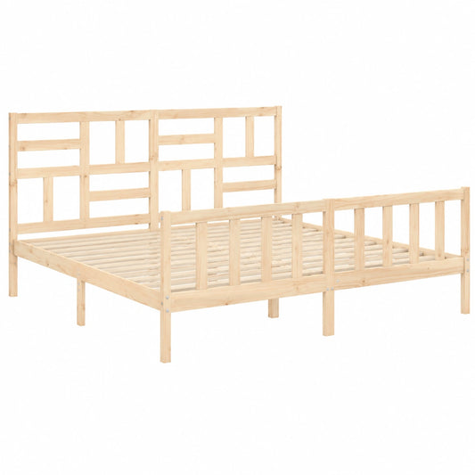 Cabecero de Madera Maciza para Cama Super King Size