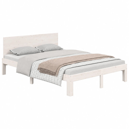 Cubrecama de Madera Maciza Blanca 150x200 cm King Size