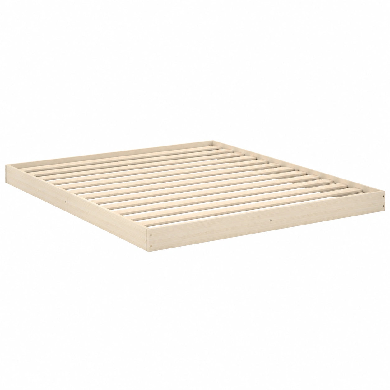 Homgoday Estructura de Cama de Madera Maciza Blanca 150x200 cm, King Size