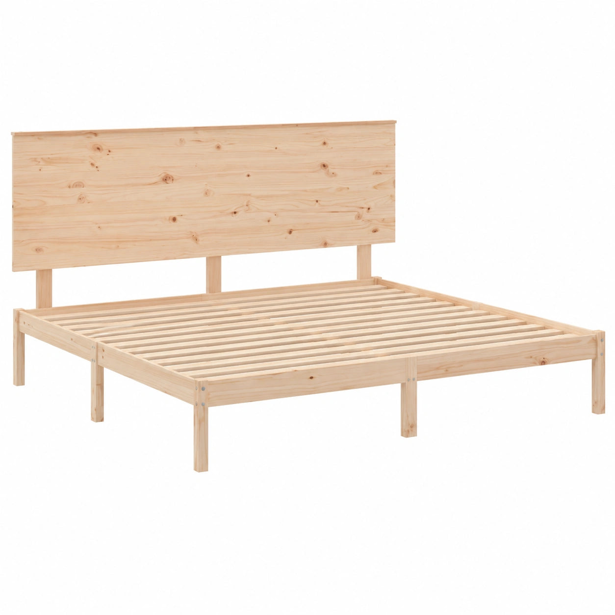 Cama King Size de Madera Maciza 150x200 cm con Somier