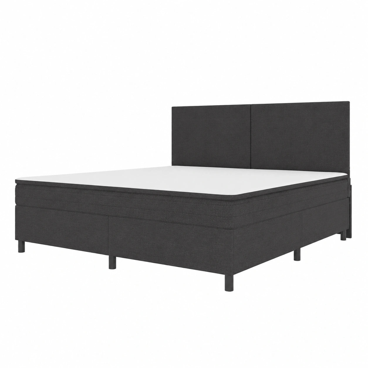 Estructura de Cama King Size 200x200 cm con Tela y Base Reforzada